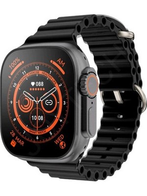 T800 Ultra 49MM Tam Ekran Bt Çağrı Özellikli Akıllı Saat Siyah