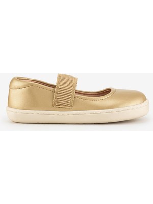 Hopfrög Smart Walker Mary Jane Altın Yıldız Barefoot Kız Babet Ayakkabı