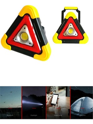 Acil Durum Işıklı Reflektör Solar Sarj Powerbank Özellikli Kaza ve Arıza Uyarı Reflektör
