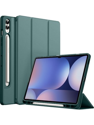 Sneezy Samsung Galaxy Tab S10 Plus X820 12.4 Inç Kılıf Premium Silikon Kalem Bölmeli Smart Case