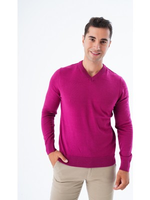 Trist Star Erkek Gül Kurusu %100 Pamuk Bisiklet Yaka Triko Kazak TRIST-1102