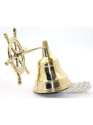 Captain Dümen Detaylı Denizci Pirinç Duvar Çanı