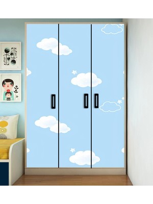 Özbey Reklam Çocuk Dolabı Kaplama Folyo Sticker Kendinden Yapışkanlı ÇE10 ( Ölçüsü 150 x 160 cm / Tek Parça )