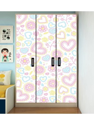 Özbey Reklam Çocuk Dolabı Kaplama Folyo Sticker Kendinden Yapışkanlı Çe2 ( Ölçüsü 150 x 160 cm / Tek Parça )