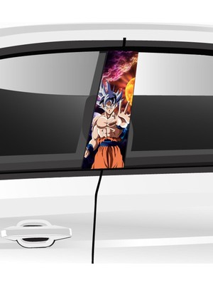 Özbey Reklam Araç Kapı Direk Folyo Etiketi Aksesuarı Desenli Seti (Sağ ve Sol Takım)