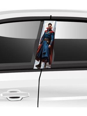 Özbey Reklam Araç Kapı Direk Folyo Etiketi Aksesuarı Desenli Seti (Sağ ve Sol Takım)