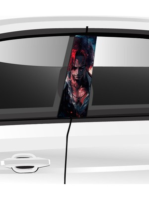 Özbey Reklam Araç Kapı Direk Folyo Etiketi Aksesuarı Desenli Seti (Sağ ve Sol Takım)