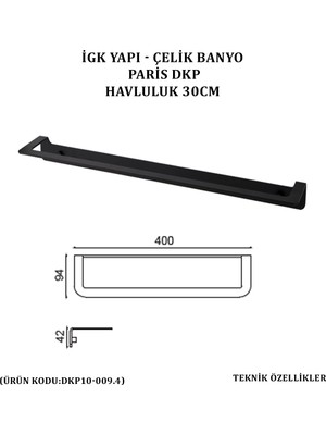 Çelik Banyo Paris Havluluk 30 cm (DKP10-009.4)