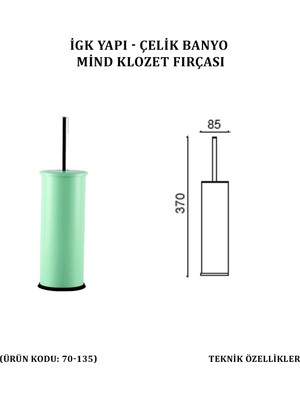 Çelik Banyo Klozet Fırçası Mind (70-135)