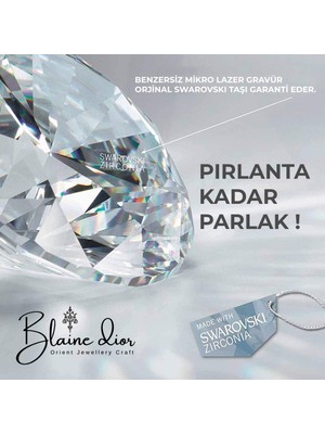 Blaine Dior Swarovski Zirconia Kuğu Kadın Gümüş Kolye | 925 Ayar Gerçekgümüş