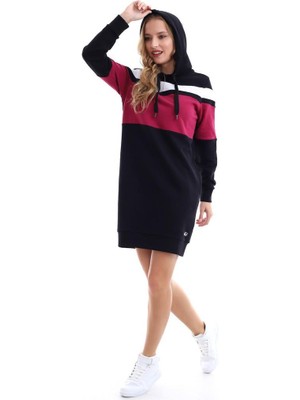 Escbutik Kapüşonlu Içi Şardonlu Sweat Kadın Elbise