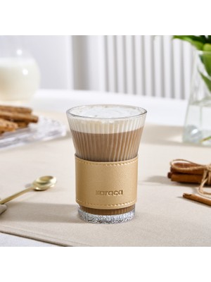 Karaca Leather Cool Touch Latte Bardağı 210 ml Gold
