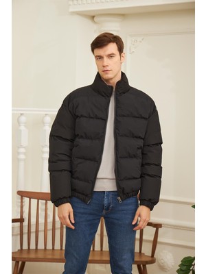 Danger Erkek Oversize Şişme Mont Siyah - 832DNGR