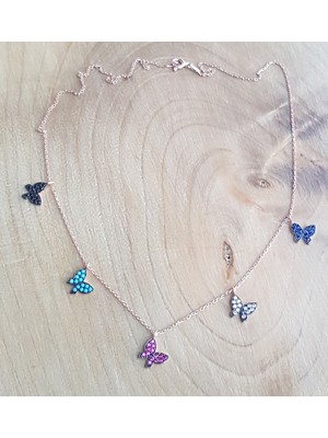 Canka Kelebek Şans Gümüş Kolye