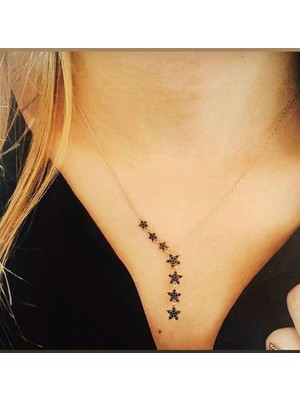 Canka Kayan Yıldızlar Gümüş Kolye