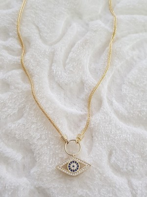 Canka İtalyan Zincirli Göz Gümüş Kolye