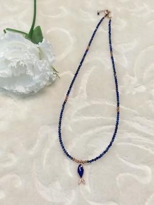 Canka Balık Lapis Doğal Taş Kolye