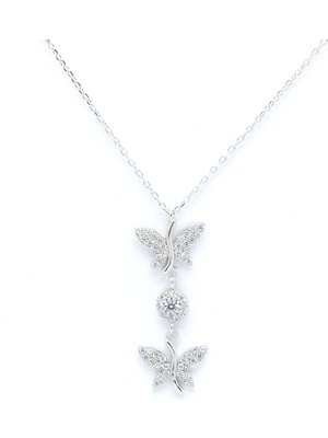 Canka Kelebek Gümüş Kolye