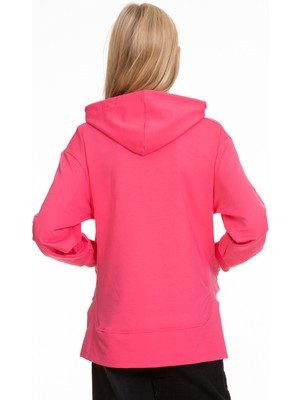 Kız Çocuk Kalp Baskılı Sweatshirt Hoodie PX161.3