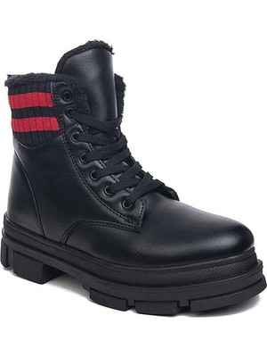 Beyaz Beyaz (Twingo) Termo Kaymaz Taban Bağcıklı Içi Kürklü Çocuk Postal Bot Siyah Kırmızı