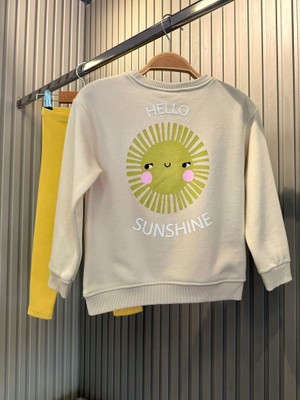 Tios Trend Güneş Baskılı Sweatshirt Alt 2'li Takım