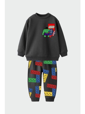 Tios Trend LEGO Baskılı Sweatshirt Alt 2'li Takım