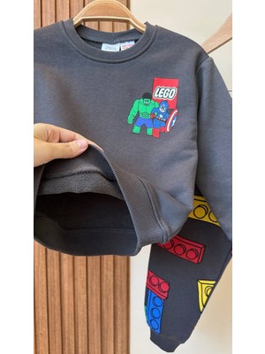 Tios Trend LEGO Baskılı Sweatshirt Alt 2'li Takım