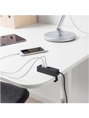 Ikea Lörby USB Girişli Şarj Aleti, Siyah