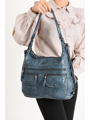 Baginn Y.s.deri Deri Kadın Omuz Çantası Sırt Çantası Fonksiyonel Kullanım 23*30 cm Vegan Suni Deri
