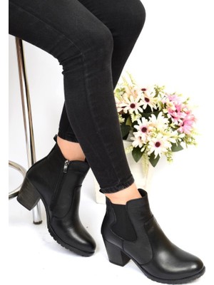 Scavia Orto Pedik 7 cm Topuklu Deri Bayan Günlük Bot