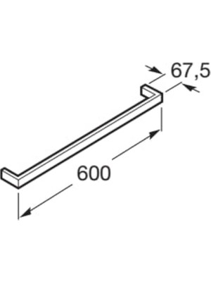 Roca Nuova Parlak Krom Renk Uzun Havluluk 60 cm