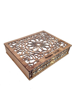 Kumi Çekmeceli Ahşap Tesbih Kutusu 2 Katlı Şık Tasarım ile Kullanışlı Depolama