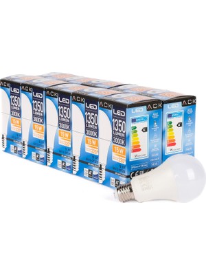 ACK 15W Günışığı LED Ampul 1350 Lümen E27 Duylu Yüksek Işık LED Lamba