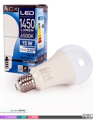 15W Beyaz Işık LED Ampul 1450 Lümen E27 Duylu Yüksek Işık LED Lamba