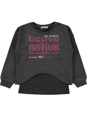 Civil Girls Kız Çocuk Sweatshirt 10-13 Yaş Açık Füme