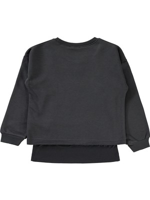 Civil Girls Kız Çocuk Sweatshirt 10-13 Yaş Açık Füme