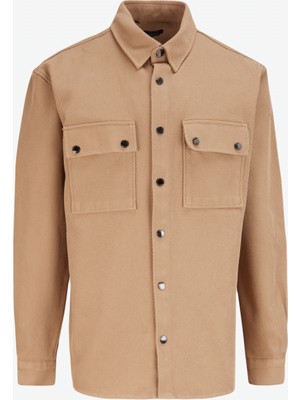 Deve Tüyü Erkek Relaxed Fit Gömlek Ceket F4WM-GML 2428