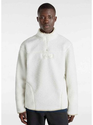 Vans Krem Erkek Fermuarlı Yaka Normal Kalıp Sweatshirt VN000HPFFS81-VANS Boxed Sherpa Qzıp