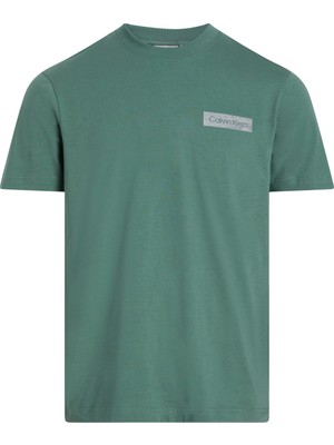 Calvin Klein Bisiklet Yaka Koyu Yeşil Erkek T-Shirt K10K113594CED