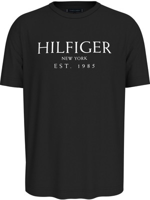 Tommy Hilfiger Bisiklet Yaka Siyah Erkek T-Shirt MW0MW36499BDS