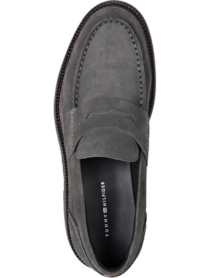 Tommy Hilfiger Süet Gri Erkek Loafer Hılfıger Comfort Lwt Sde Loafer