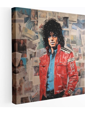 Painted Anarchy Michael Jackson Kolaj Duvar Sanatı - Micheal Jackson, Duvar Dekorasyonu, Sanatsal, Görsel Olarak Dinamik, 100x100