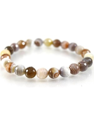 Bosvana Akik Kesme  Bileklik - 6mm