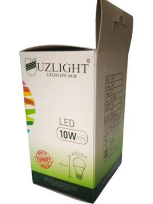 Uzled 10W A60 E27 Rgb Kumandalı Renkli LED Ampul