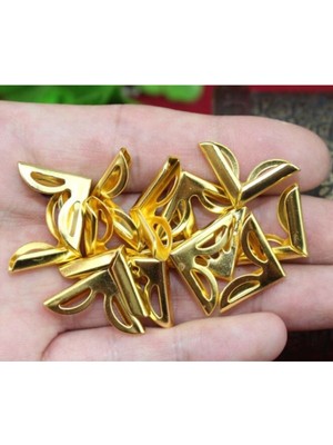 Zedhobi Yasin Kuran İçin 50 Gram Altın Renk Kitap Köşesi Köşebent Metal Kaplama 85-95 Adet