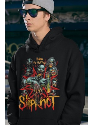 Sevbano Slipknot Baskılı Unisex Oversize Müzik Grubu Hoodie