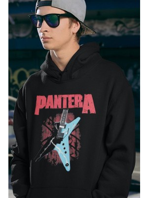 Sevbano Pantera Müzik Grubu Baskılı Unisex Oversize Rock Metal Hoodie