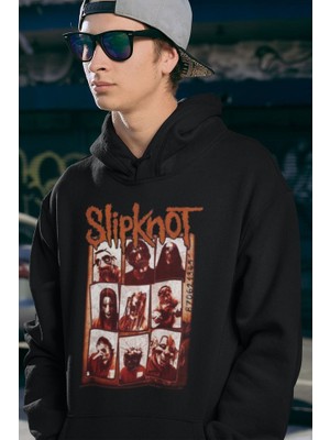 Sevbano Slipknot Baskılı Unisex Oversize Müzik Grubu Hoodie