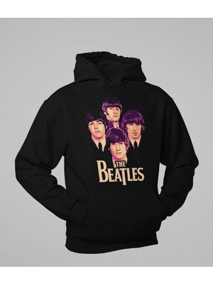 Sevbano The Beatles Baskılı Unisex Oversize Müzik Grubu Hoodie