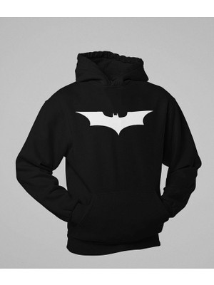 Sevbano Batman Logo Baskılı Unisex Oversize Dc Karakter Hoodie